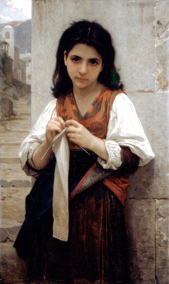  阿道夫·布格罗 Adolphe Bouguereau —— 小织女